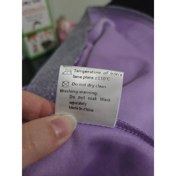 Ever Pretty Lavender Sleeveless Mini Dress Size Large Sparkle Glitter Vneck Hoco - Picture 12 of 13